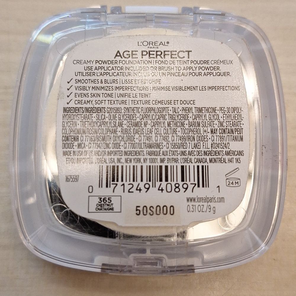 L'Oreal Paris Age Perfect Creamy Powder Foundation Compact, 340 Caramel Beige - Picture 6 of 6